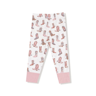 Angel Dear Long Sleeve Loungewear Set - Future Cowgirl
Children's leggings with cowboy boot pattern on a white background