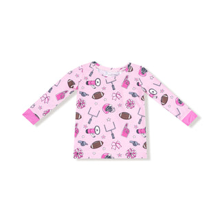 Angel Dear Long Sleeve Loungewear Set - Game Day Pink