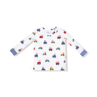 Angel Dear, Angel Dear Long Sleeve Loungewear Set - Mini Tractors - Basically Bows & Bowties