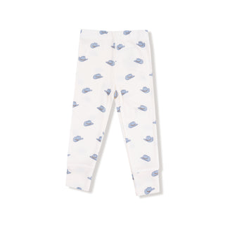 Angel Dear Long Sleeve Loungewear Set - Petite Cowboy Hats
White leggings with blue whale pattern on a white background