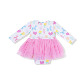 Angel Dear Long Sleeve Tutu Bodysuit - Balloon Animals Pink
Children's dress with long-sleeve top and pink tutu skirt on a white background