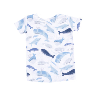 Angel Dear Loungewear Short Set - Blue Whales