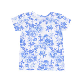 Angel Dear Loungewear Short Set - Roses in Blue