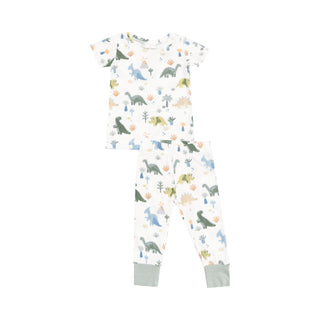 Angel Dear Short Sleeve Loungewear Set - Soft Dinos