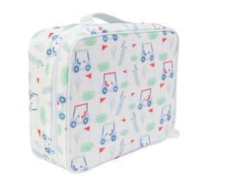 Apple of My Isla The Lunchbox - Golf Children's lunch bag with musical instrument pattern on a white background