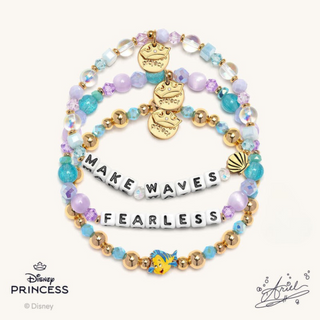 Little Words Project Bracelet - Disney Princess: Ariel
Set of Disney Princess-themed bracelets with colorful beads and charms on a white background.