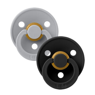 BIBS Pacifier 2 Pack - Cloud / Black, BIBS, BIBS, BIBS BPA-Free Natural Rubber Baby Pacifier, Bibs Classic Pacifier, BIBS Cloud, BIBS Pacifier, BIBS Pacifiers, Bibs Stage 1, Bibs Stage 2, Bla