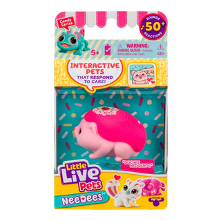 Little Live Pets™ NeeDees™ - Candy Series
Little Live Pets NeeDees packaging with a pink hedgehog toy on a white background