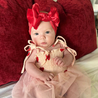 Baby Bling Satin FAB Headband - Red / Cherry