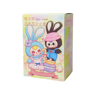 Baby Three Macaron Cute Bunny Plush Blind Box
Cartoon character packaging with colorful design on a white background