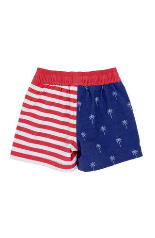 Feather 4 Arrow Palm Stripe Volley Trunk - Twilight