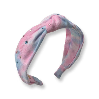 Bari Lynn Iridescent Butterfly Tie Dye Twist Knot Headband w/Crystals - Cotton Candy, Bari Lynn, Bari Lynn, Bari Lynn Butterfly Embellished Headband, Bari Lynn Butterfly Embellished Headband 