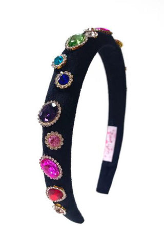 Bari Lynn Thin Padded Jewel - Black, Bari Lynn, Bari Lynn, Bari Lynn Headband, Bari Lynn Headbands, Black, cf-type-headband, cf-vendor-bari-lynn, Headband with Jewels, Thin Padded Jewel, Thin
