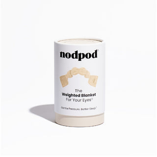 Noppod Weighted Sleep Eye Mask - Bone
White cylindrical container with 'nodpod' branding on a white background