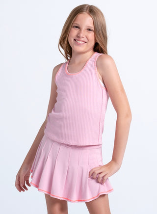 Lucky In Love Girls Chill Day Skirt - Paris Pink
