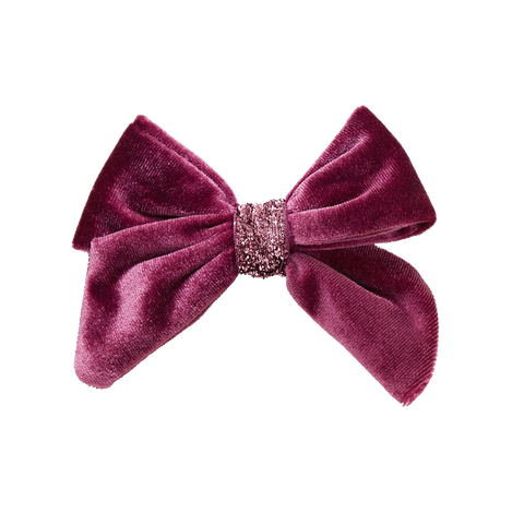 Pink Chicken Girls Velour Bow - Sugarplum, Pink Chicken, All Things Holiday, Berry, cf-type-hair-bow, cf-vendor-pink-chicken, Christmas, Christmas Bow, Holiday, Pink Chicken Bow, Sugarplum, V