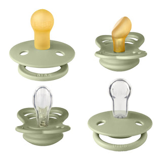 BIBS Try-It Collection - Sage, BIBS, Bibs, BIBS BPA-Free Natural Rubber Baby Pacifier, BIBS Pacifier, BIBS Pacifiers, Bibs Supreme, BIBS Supreme Pacifier, BIBS Supreme Silicone Pacifier, BIBS