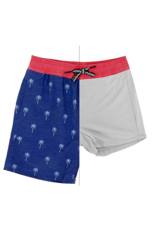 Feather 4 Arrow Palm Stripe Volley Trunk - Twilight