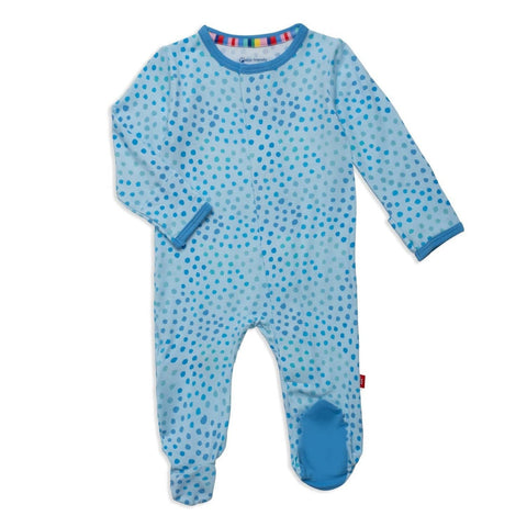 Magnetic Me Blue Sparkle Modal Magnetic Ruffle Footie