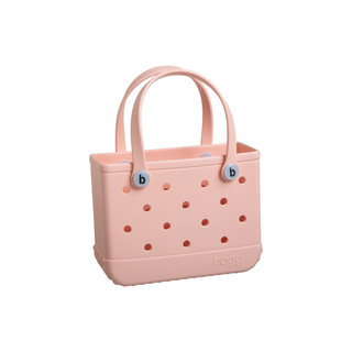 Bogg Bitty Bogg Bag in Peachy Beachy, compact peach-colored handbag with perforated design