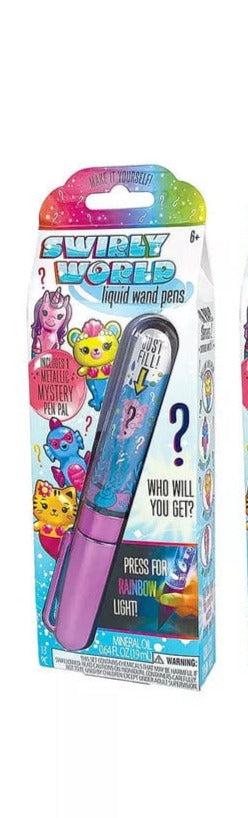 Swirly World Liquid Wand Pen - Metallic Mystery, Bright Stripes, Bright Stripes Swirly World Liquid Wand Pen, Light Up Liquid Pen, Pen, Swirly World, Swirly World Liquid Wand Pen, Pen - Basic