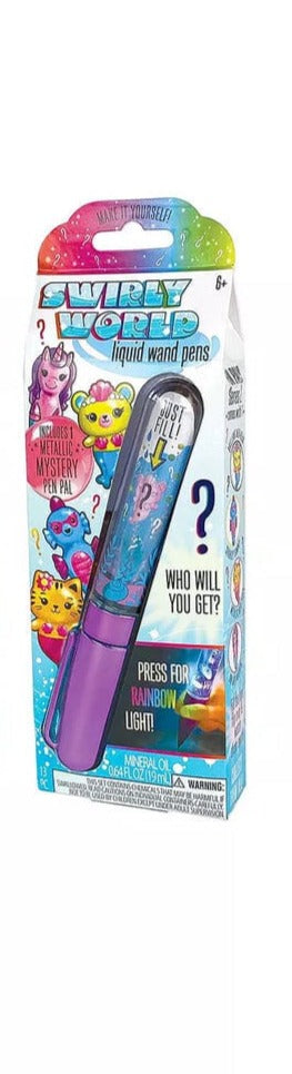 Swirly World Liquid Wand Pen - Metallic Mystery, Bright Stripes, Bright Stripes Swirly World Liquid Wand Pen, Light Up Liquid Pen, Pen, Swirly World, Swirly World Liquid Wand Pen, Pen - Basic