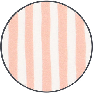 Lou Lou and Company - Brynn
Round rug with pink and white striped pattern on a plain background
