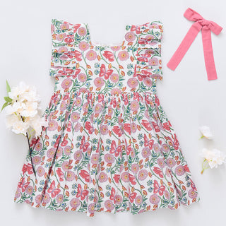Pink Chicken Girls Elsie Dress - Butterfly Vines