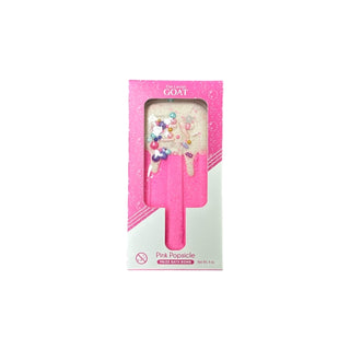 The Lavish Goat Popsicle Prize Bath Bomb - Pink
Pink popcake with colorful sprinkles in a pink packaging box on a white background