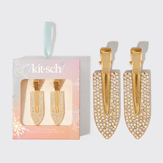 Kitsch Gift of Glam Creaseless Clips 2pc Set - Rhinestone
