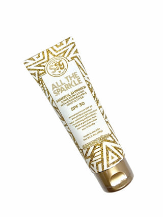 Sunshine & Glitter, Sunshine & Glitter All the Sparkle Mineral Shimmer SPF 30 Sunscreen - Basically Bows & Bowties