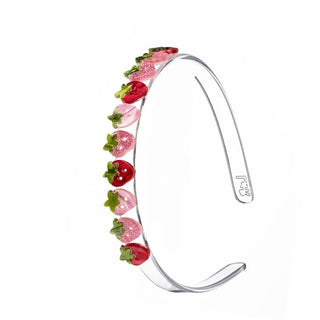 Lilies & Roses Multi Strawberry Pearlized Headband, Lilies & Roses, Acrylic Headband, Acryliic, Happy Headband, Lilie & Roses, Lilies and Roses, Lillie & Roses, Lillie and Roses, Strawberries
