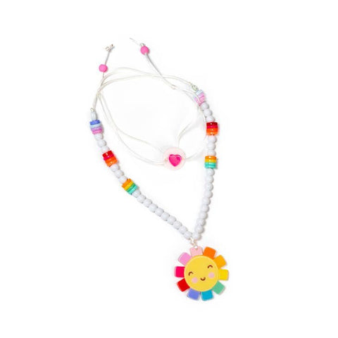 Lilies & Roses Sun Rainbow Colors Necklace, Lilies & Roses, cf-type-necklaces, cf-vendor-lilies-&-roses, Easter Basket Ideas, EB Girls, Lilies & Roses, Lilies & Roses Necklace, Lilies and Ros