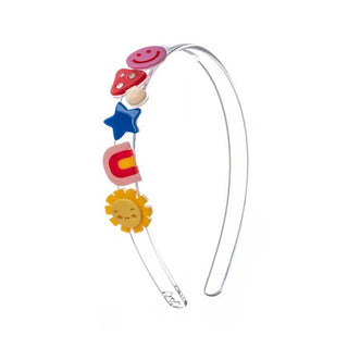 Lilies & Roses Be Happy Colorful Tons Headband, Lilies & Roses, Acrylic Headband, Acryliic, cf-type-headband, cf-vendor-lilies-&-roses, Happy Headband, Lilie & Roses, Lilies and Roses, Lillie