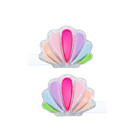 Lilies & Roses Seashell Alligator Clip Set, Lilies & Roses, Acryliic, cf-type-clip-set, cf-vendor-lilies-&-roses, Lilie & Roses, Lilies and Roses, Lillie & Roses, Lillie and Roses, Mermaid, M