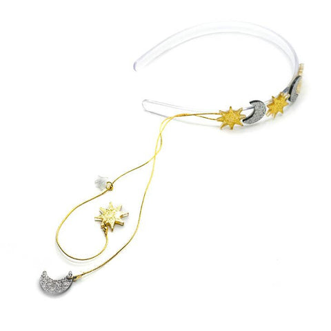 Lilies & Roses Charm Headband - Moon + Star, Lilies & Roses, Acrylic Headband, Acryliic, Boo Basket, Halloween, Halloween Headband, Lilie & Roses, Lilies & Roses Halloween Headband, Lilies an