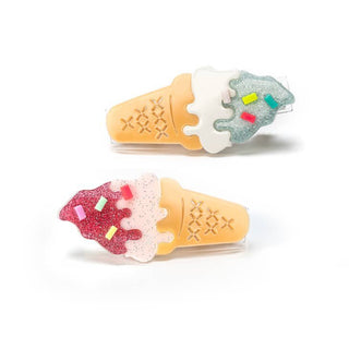 Lilies & Roses Ice Cream Mint Pink Alligator Clip Set, Lilies & Roses, Clip Set, Clippie, Clippie Set, Hair Clips, ice cream, ice cream cone, Lilies & Roses, Lilies & Roses Clip Set, Lilies a