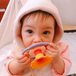 ToyLab Flower Whistle Teether, ToyLab, cf-type-teether, cf-vendor-toylab, Flower Whistle, Rattle, Silicone Teether, Teether, Teether Toy, Teething, Teething Relief, Teething Toy, Toy Lab, Toy