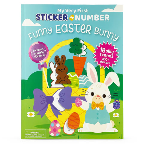 Funny Easter Bunny My Very First Sticker by Number Activity Book, Cottage Door Press, Activity Book, cf-type-sticker-book, cf-vendor-cottage-door-press, Cottage Door Press, Easter, EB Boy, EB
