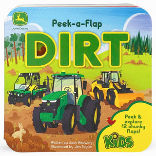 John Deere Kids Dirt Peek-A-Flap Board Book, Cottage Door Press, Board Book, Book, Books, Books for Children, cf-type-print-books, cf-vendor-cottage-door-press, Children's Book, Cottage Door 
