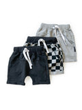 Little Bipsy Harem Shorts - Pewter Check, Little Bipsy Collection, cf-size-6-12-months, cf-type-shorts, cf-vendor-little-bipsy-collection, Checker, Checkered, Gender Neutral, Jaxton Collectio