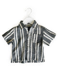 Little Bipsy Linen Button Up - Charcoal Stripe, Little Bipsy Collection, Bahama Breeze, cf-size-12-18-months, cf-size-2-3, cf-size-3-4, cf-size-5-6, cf-size-7-8, cf-type-apparel-&-accessories