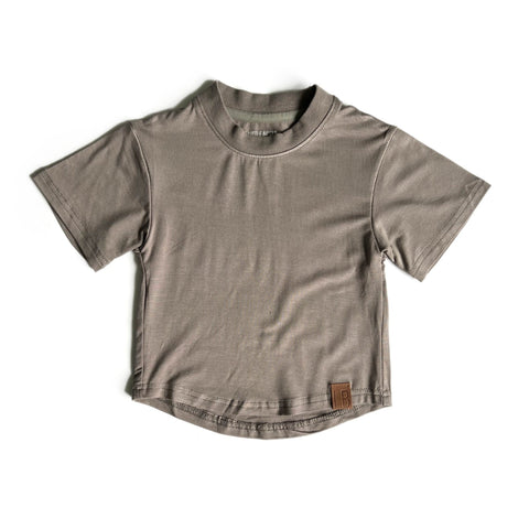 Little Bipsy Oversized Bamboo Tee - Mushroom, Little Bipsy Collection, Bamboo Tee, cf-size-0-3-months, cf-size-18-24-months, cf-size-3-4, cf-size-3-6-months, cf-size-4-5, cf-size-5-6, cf-size
