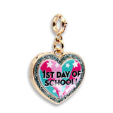 Charm It! Gold Glitter First Day of School Charm, Charm It!, 1st Day of School, Back to School, cf-type-charms-&-pendants, cf-vendor-charm-it, Charm Bracelet, Charm It Charms, Charm It!, Char