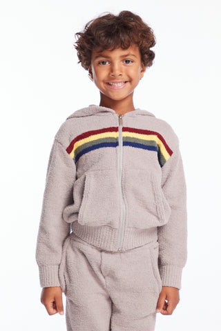 Chaser Boys Heather Grey Zip Up Hoodie