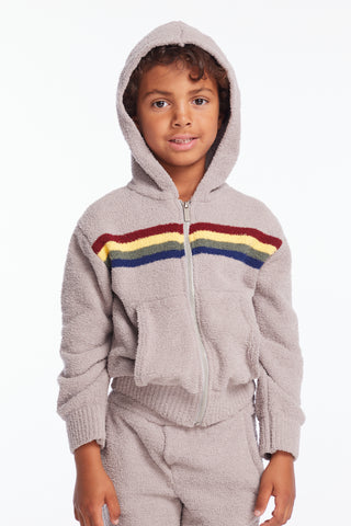 Chaser Boys Heather Grey Zip Up Hoodie