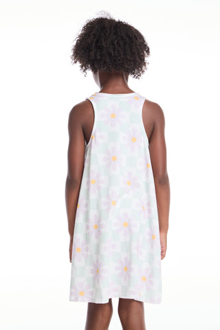 Chaser Daisy Check Girls Tank Dress
