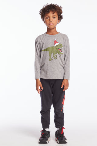 Chaser Dinosaur Santa Boys Long Sleeve