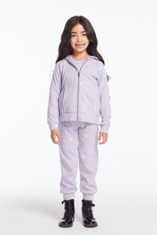 Chaser Girls Purple Sky Zip Up Hoodie