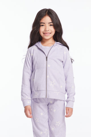 Chaser Girls Purple Sky Zip Up Hoodie